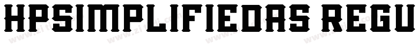 HPSimplifiedAS Regul字体转换